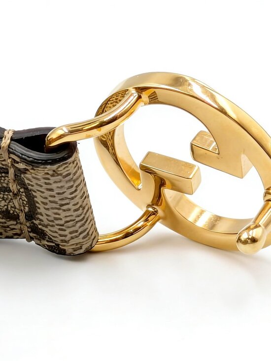 Gucci Blondie Supreme Canvas Interlocking G Thin Belt Beige Ebony 80cm 723073 main image 6